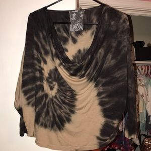 YFB tie dye wide neck long sleeve